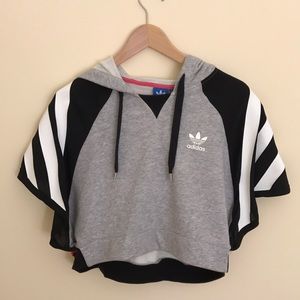 Awesome cropped adidas hoodie!